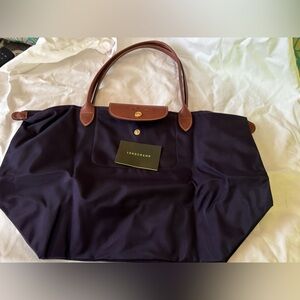 Longchamp Le Pliage Original L Tote Bag (Purple). Brand New